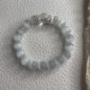 Natural white moonlight bracelet for girls cream body blue and white cat's eye crystal bracelet single circle jewelry