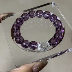 Amethyst bracelet to attract wealth and fortune, nine purple fire gift