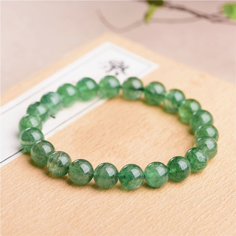 Green strawberry crystal bracelet DIY jewelry green strawberry crystal beads loose beads