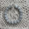 Natural white moonlight bracelet for girls cream body blue and white cat's eye crystal bracelet single circle jewelry