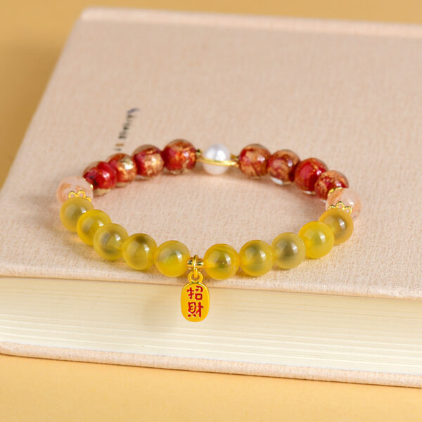 Agate gold foil glass pearl bracelet classic fashion new original hot style bracelet jewelry