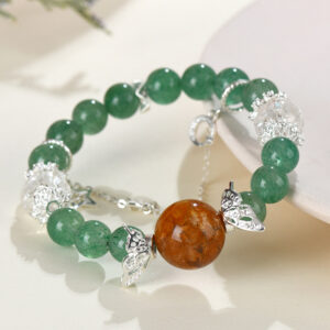 Crystal green strawberry yellow glue flower star tassel butterfly bracelet beautiful hot selling bracelet jewelry