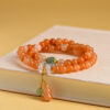 Gold Jade Multi-Circle Bracelet Gourd Pendant New Popular Ethnic Style Buddhist Bead Bracelet