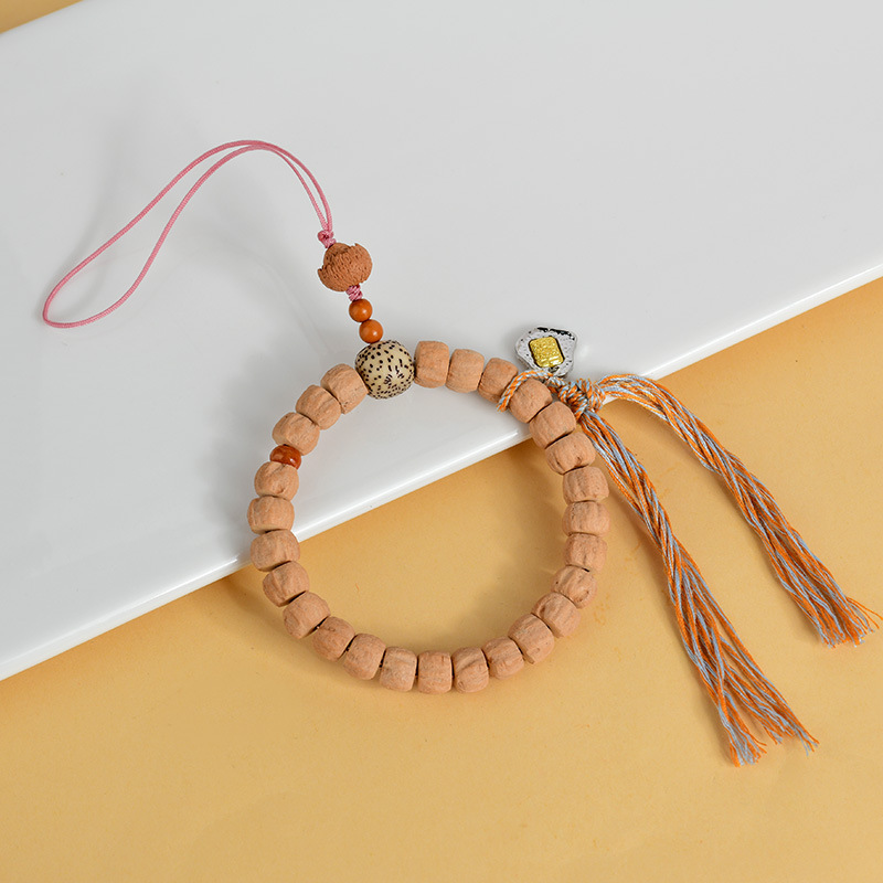 Passionfruit seed Tibetan mobile phone pendant New Chinese retro style Buddhist beads key bag pendant chain ornaments hot sale
