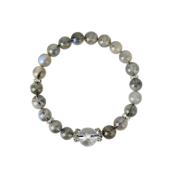 Natural gray moonstone white crystal bracelet labradorite fashion original bracelet
