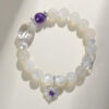 White Moonstone Micro-Inlaid Love Bracelet Labradorite White Crystal Bracelet New Hot Selling