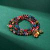 Half sugar agate live broadcast hot-selling sugar heart agate glass swallowing gold beast bracelet three-circle bracelet wholesale
