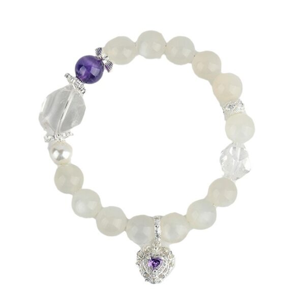 White Moonstone Micro-Inlaid Love Bracelet Labradorite White Crystal Bracelet New Hot Selling