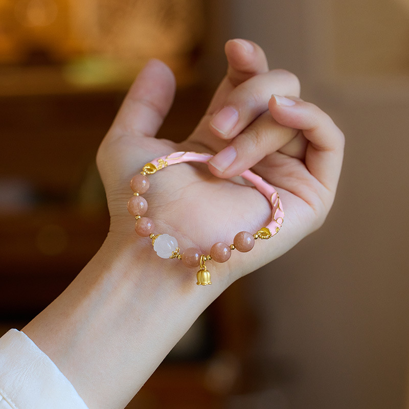 Half Life Love Natural Sunstone Bracelet Women's Lily of the Valley Ruyi Half Bracelet Bracelet