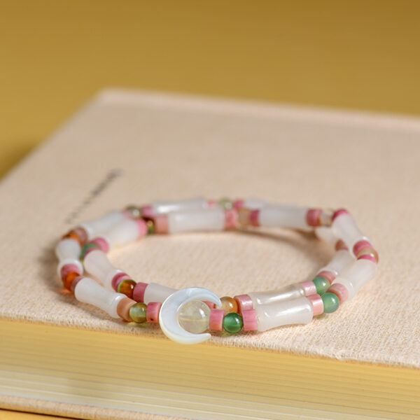 Jade bamboo bracelet niche light luxury exquisite moon original design sweet small fresh women's bracelet
