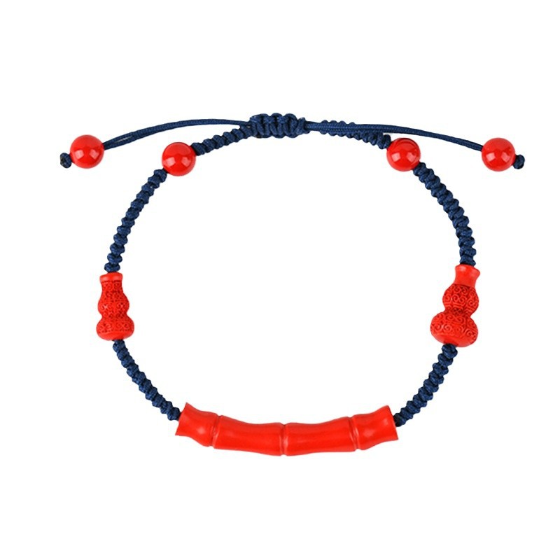 Cinnabar Emperor Red Sand Original Rising DIY Hand-woven Bracelet Retro Bracelet