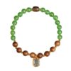 Kalimantan agarwood and Tian chalcedony bracelet new Chinese style Zakiram national style original bracelet jewelry