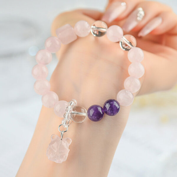 Crystal Rose Quartz Bracelet New Nine-tailed Fox Bracelet Original Chinese Style Love Bracelet