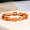 Citrine violent yellow tower crystal pyramid color barrel bead bracelet ice crystal original bracelet