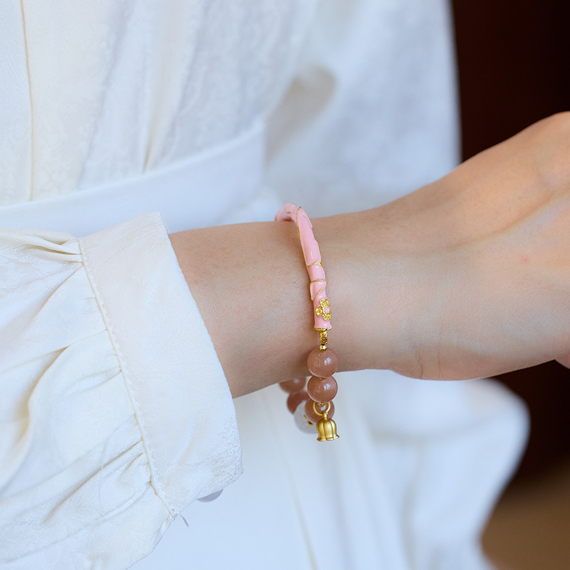 Half Life Love Natural Sunstone Bracelet Women's Lily of the Valley Ruyi Half Bracelet Bracelet