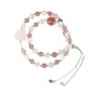 Strawberry crystal white crystal double circle bracelet pink crystal nine-tailed fox popular female bracelet