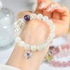 White Moonstone Micro-Inlaid Love Bracelet Labradorite White Crystal Bracelet New Hot Selling