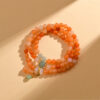 Gold Jade Multi-Circle Bracelet Gourd Pendant New Popular Ethnic Style Buddhist Bead Bracelet
