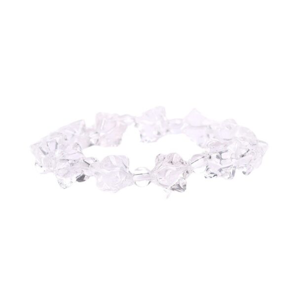 Natural white crystal Merkaba single loop bracelet six-pointed star David star octagonal star three-dimensional bracelet