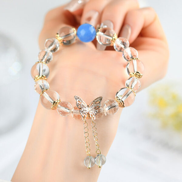 Aquamarine white crystal butterfly bracelet fashion original new style bracelet jewelry gift customization