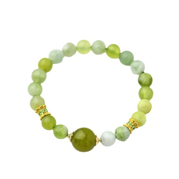 Green grape milk cap Xiuyan jade bracelet ins style exquisite fashion simple network hot bracelet jewelry