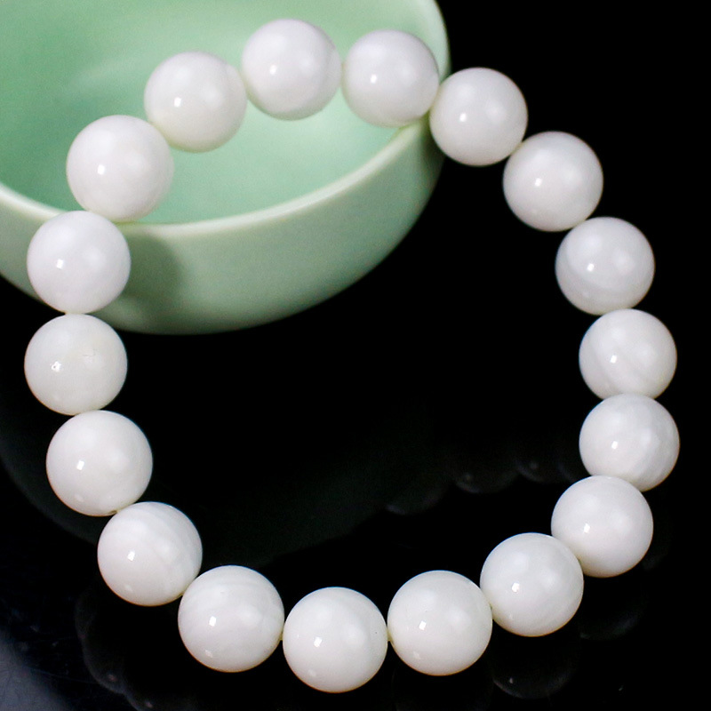 Shell bracelet bracelet Buddhist beads jade white hand jewelry