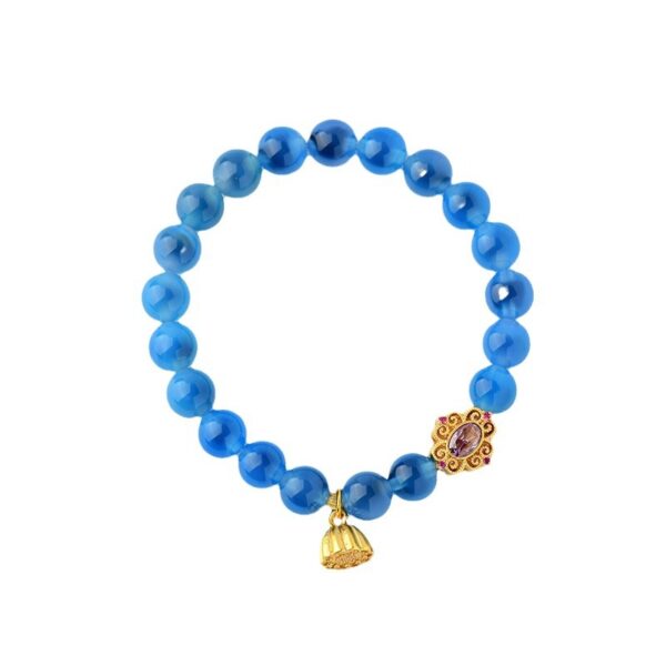 Half sugar heart agate bracelet lotus pendant new original courtyard travel souvenir new hot bracelet