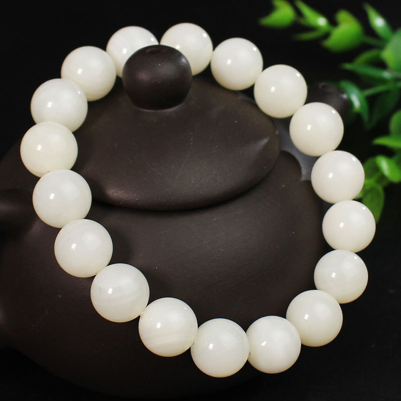Shell bracelet bracelet Buddhist beads jade white hand jewelry