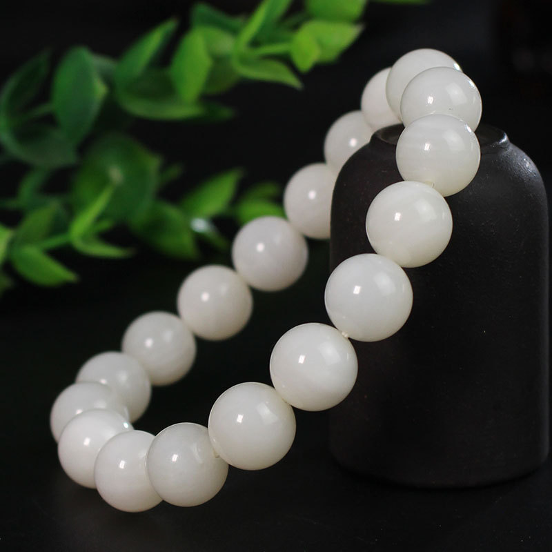 Shell bracelet bracelet Buddhist beads jade white hand jewelry