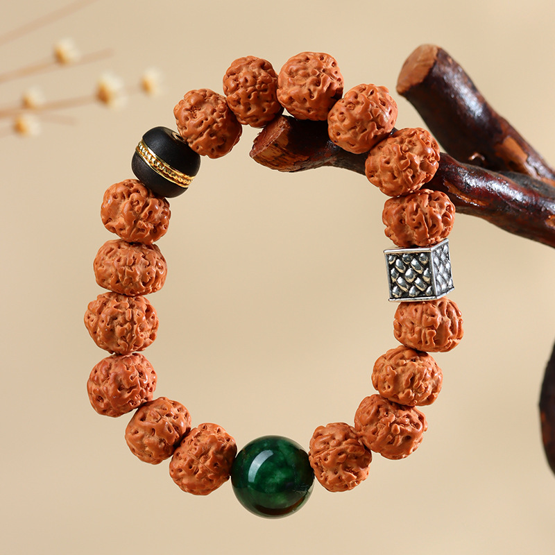 Bodhi single-loop bracelet walnut around the finger play Buddhist beads hand string jewelry customization