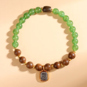 Kalimantan agarwood and Tian chalcedony bracelet new Chinese style Zakiram national style original bracelet jewelry