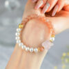 Pearl sunstone rose quartz nine-tailed fox bracelet small fresh fashion bracelet original hot jewelry