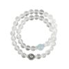 White crystal aquamarine double circle bracelet fresh and fashionable ladies style network hot selling bracelet jewelry