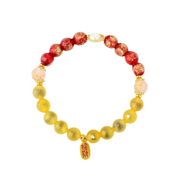 Agate gold foil glass pearl bracelet classic fashion new original hot style bracelet jewelry