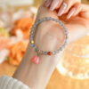 Crystal Grey Moonlight Labradorite Bracelet Yanyuan Agate Lotus Bracelet