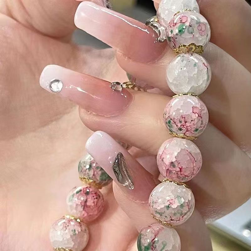 Sakura glass bracelet niche design new high-end beaded bracelet