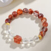 Red gum flower sugar cube cut white crystal bracelet fashionable original exquisite new style bracelet jewelry