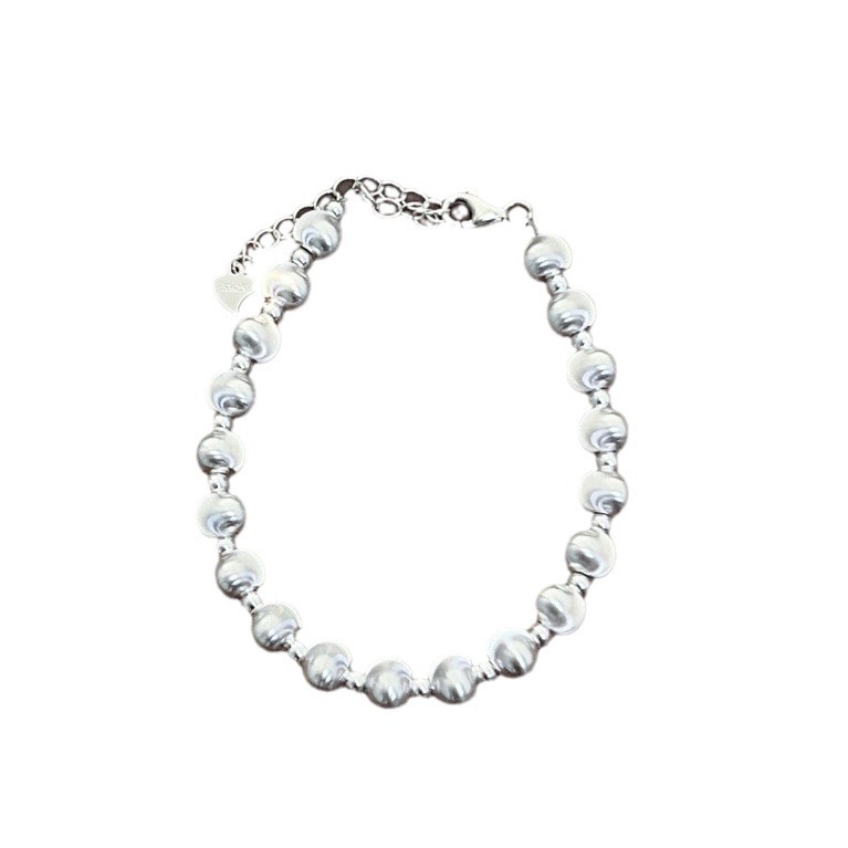 Sterling silver cat's eye lucky bead bracelet for women Korean style exquisite fashion personality niche design