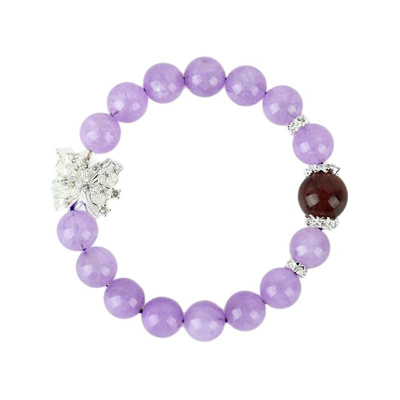 Lavender Amethyst Strawberry Crystal Butterfly Bracelet Dreamy Romantic Purple Original Women's Bracelet