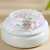 Ice pink crystal shell bead double layer bracelet micro inlay original fashion new bracelet jewelry customization