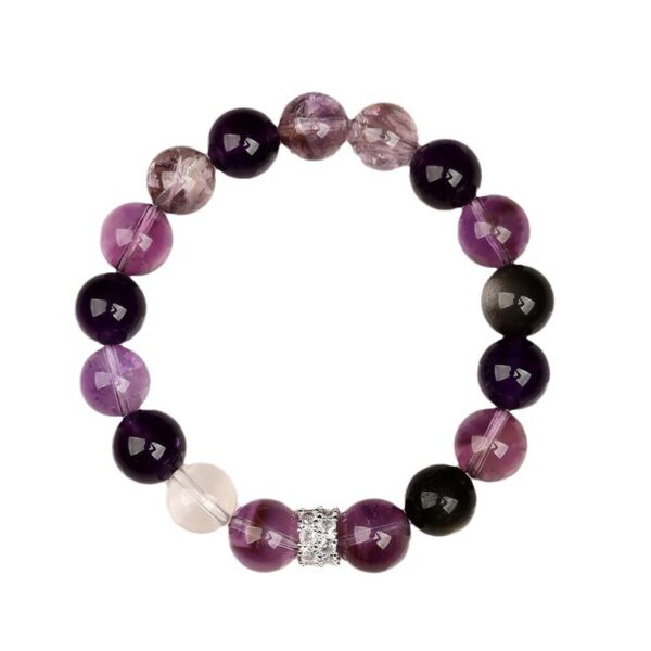Silver Obsidian Amethyst Duobao Bracelet Fashion Original Nine Purple Fire New Chinese Style Bracelet