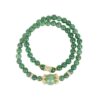 Natural crystal green strawberry crystal double circle bracelet simple fashion network new hit original bracelet jewelry