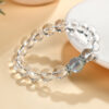 White crystal aquamarine bracelet, fresh and classic round beads, ladies' bracelet, popular online jewelry Customized