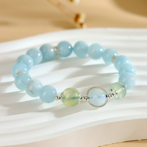 Crystal aquamarine grape stone bracelet fresh fashion niche simple design bracelet jewelry