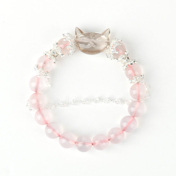 Ice pink crystal white crystal fox bracelet fresh and fashionable new Chinese style bracelet jewelry