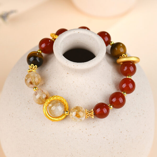 Nezha 2 original red agate yellow tower crystal bracelet 2025 new hot style bracelet jewelry customization