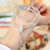 White crystal aquamarine white agate double circle bracelet original new style bracelet jewelry