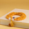 Gold Jade Multi-Circle Bracelet Gourd Pendant Buddhist Beads Rosary Hot Bracelet
