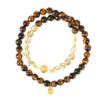 Natural yellow tiger eye stone citrine double circle bracelet Jinba multi-circle round beads new hot-selling bracelet jewelry