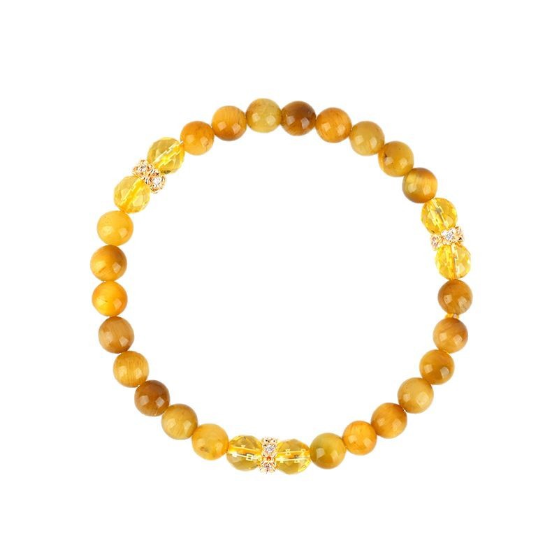 Colored gold tiger eye faceted citrine bracelet fashionable new hot style bracelet